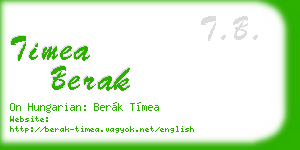 timea berak business card